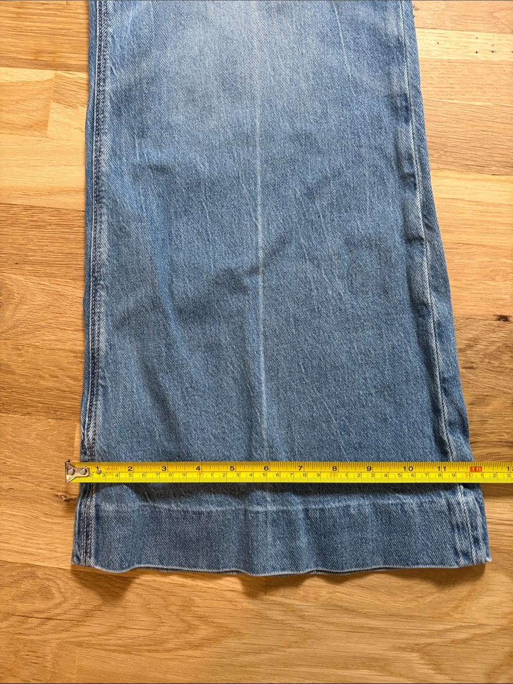 American Eagle Outfitters Medium Blue Wide-Leg Flare Jeans 10R - Picture 11 of 15